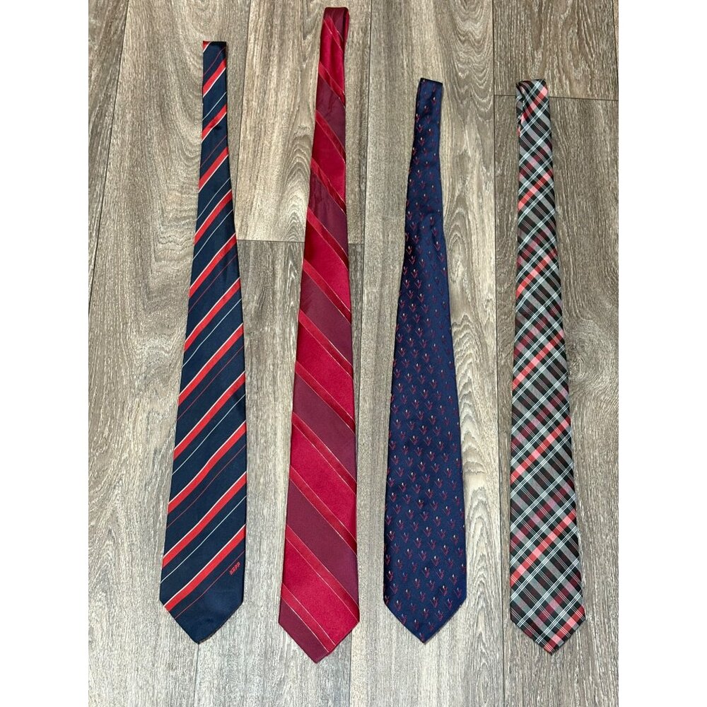 WORK - FORMAL MENS TIES ASSORTED LOT BUNDLE 4 PCS